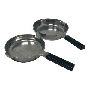 (2) Dansk Gourmet Designs VTG pans Great Britain Double Spout 8 1/2" + 10 1/2"